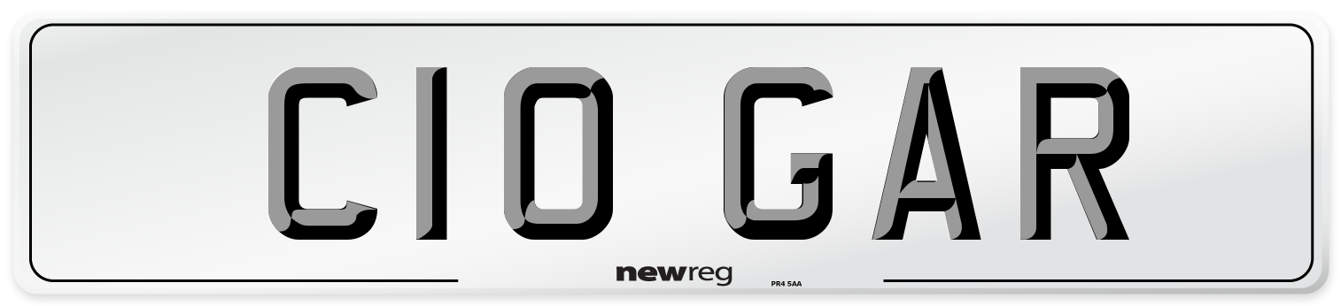 C10 GAR Number Plate from New Reg